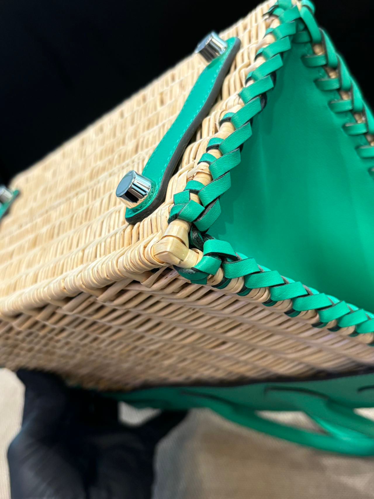 Hermes Menthe Swift Picnic Birkin 25