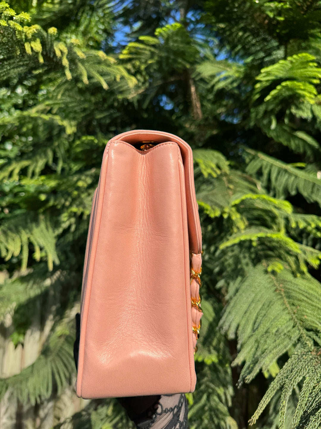 Chanel Light Pink Vintage Lambskin Jumbo Flap Bag