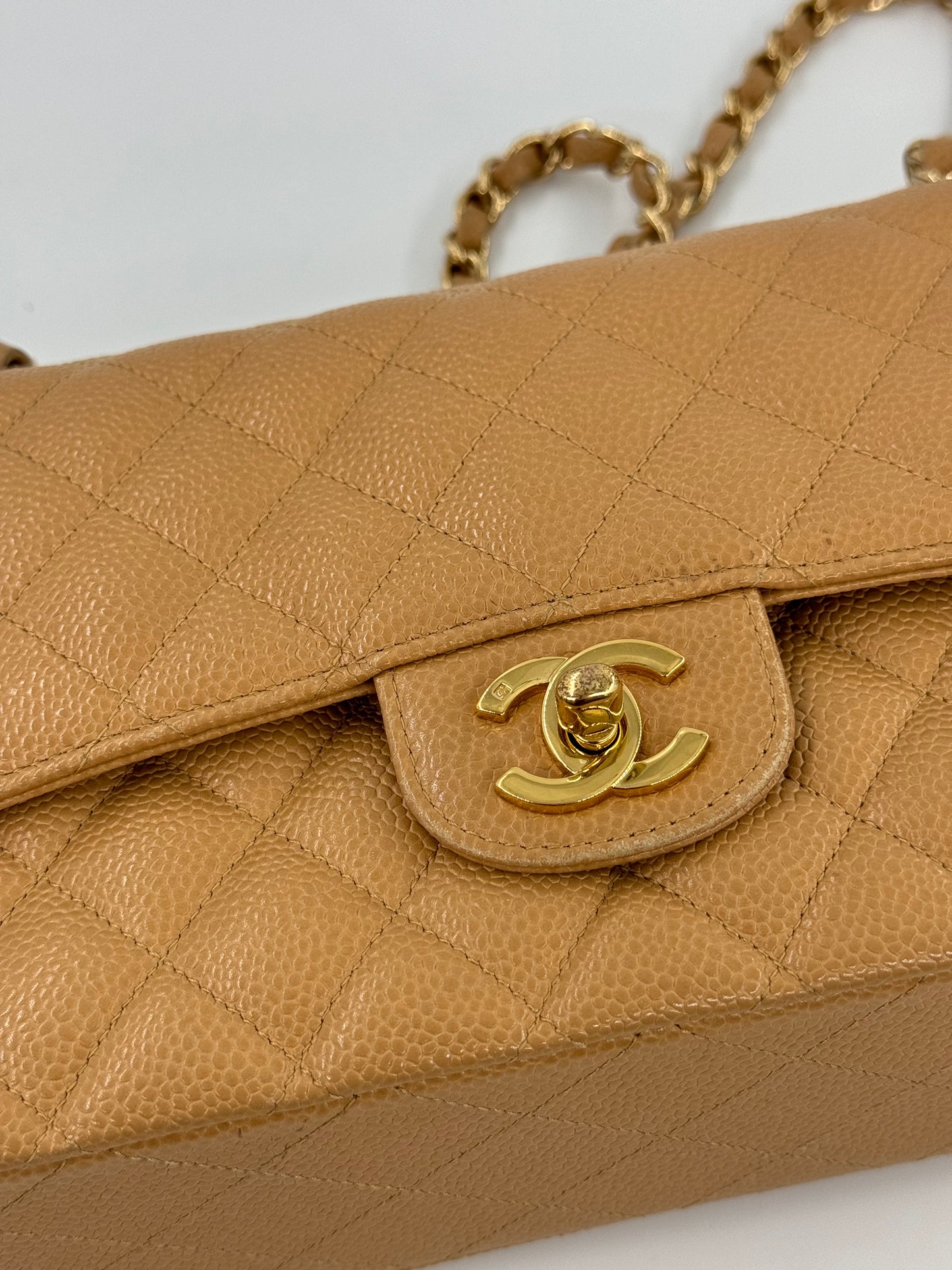 Chanel 2005 Medium Caramel Caviar Classic Flap