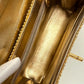 Chanel RARE 1998 Gold Silk Woven Small Kelly