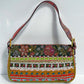 Fendi RARE Embellished Mixed Media Baguette