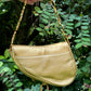 Christian Dior Metallic Gold Ostrich Saddle + Matching Pouch