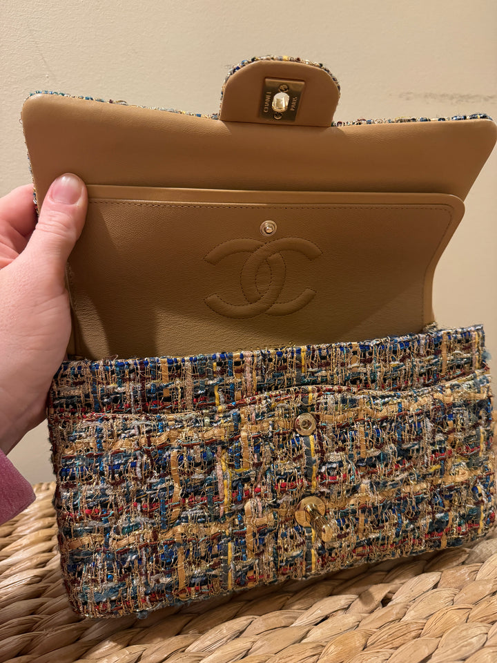 Chanel 19A Gold Metallic Medium Egypt Flap Bag