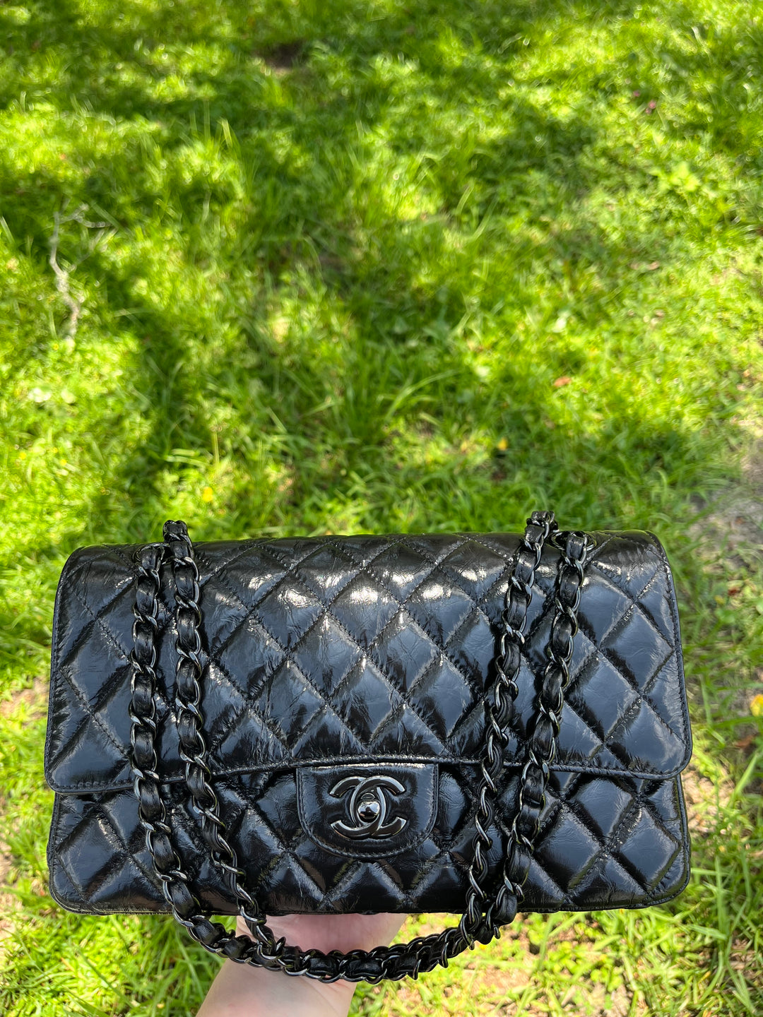 Chanel SO BLACK Medium Calfskin Double Flap Bag