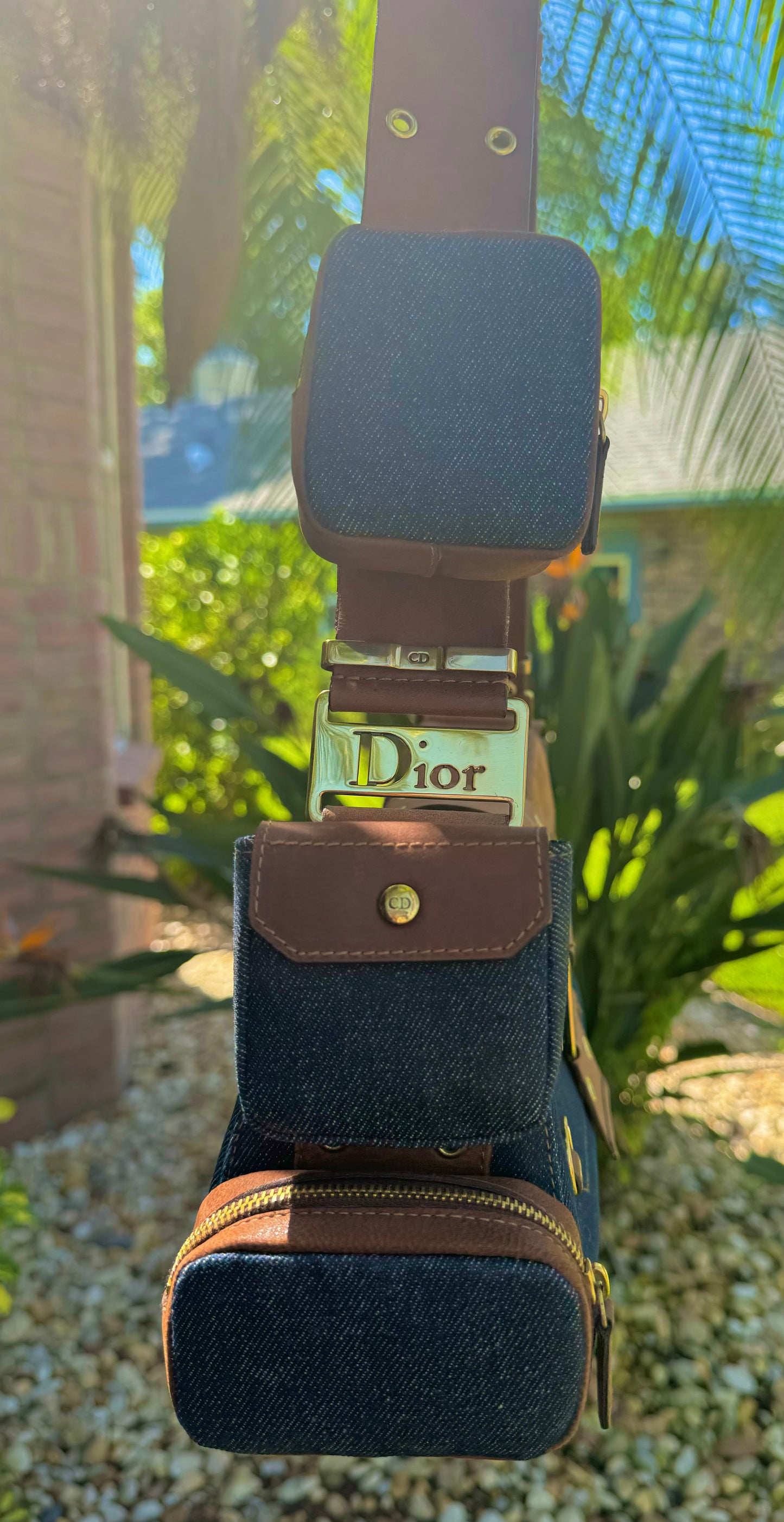 Dior Denim Street Chic Shoulder Bag