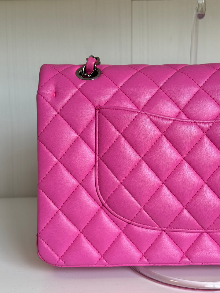 Chanel 21S Pink Neon Lambskin Medium Flap Bag