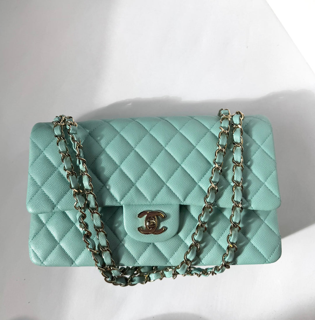 Chanel 19C Tiffany Medium Caviar Double Flap Bag