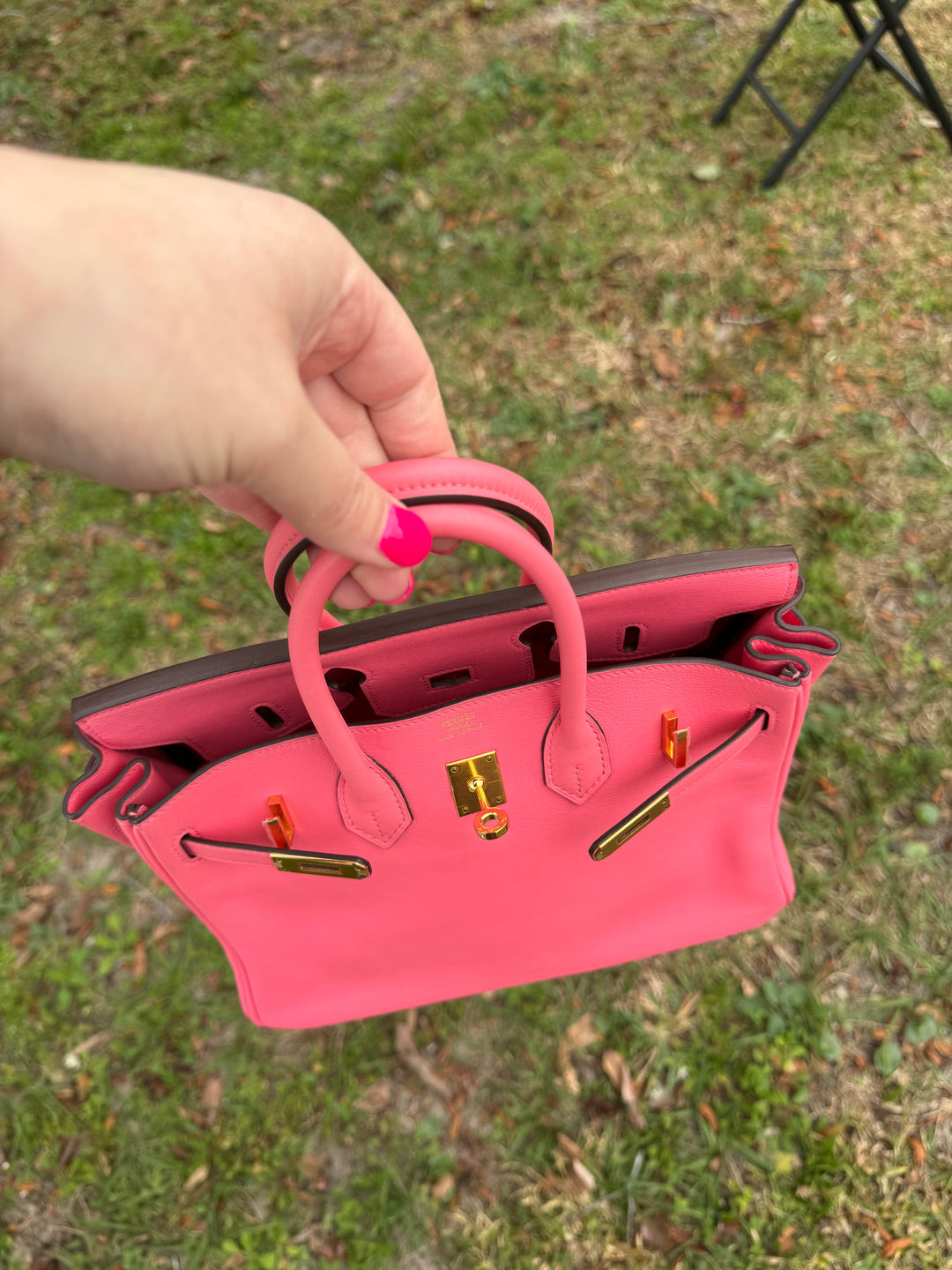 Hermes Rose Lipstick Swift Birkin 25 GHW