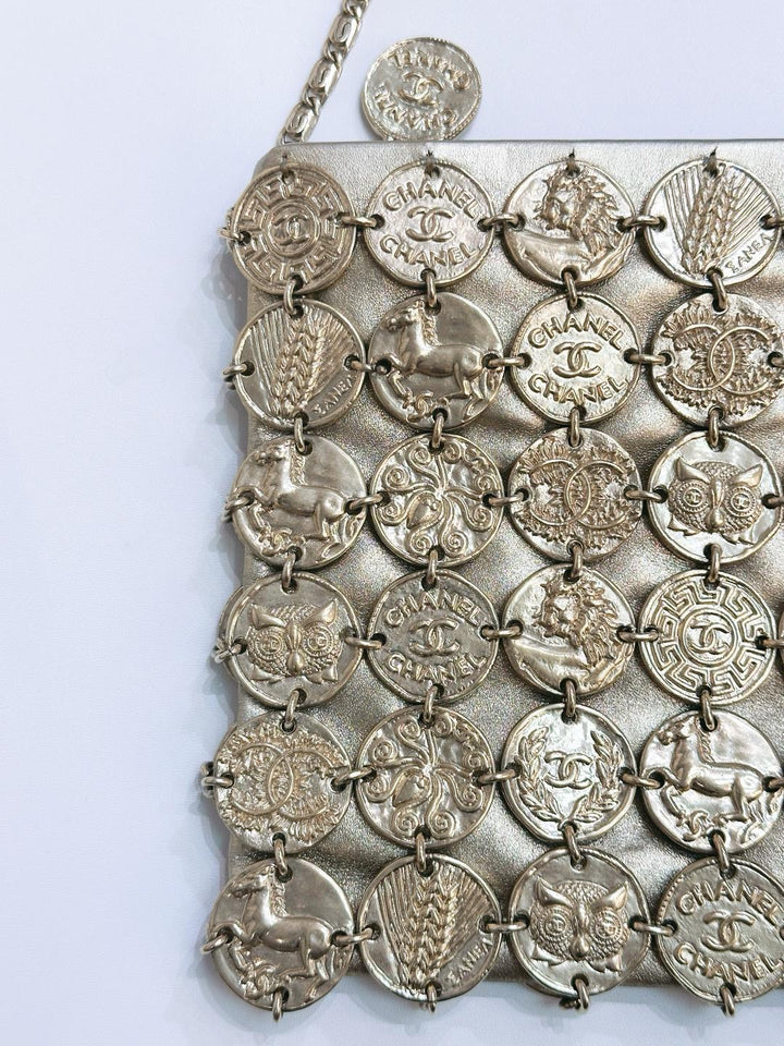 Chanel 18C Metiers D’art Gold Medallion Evening Bag