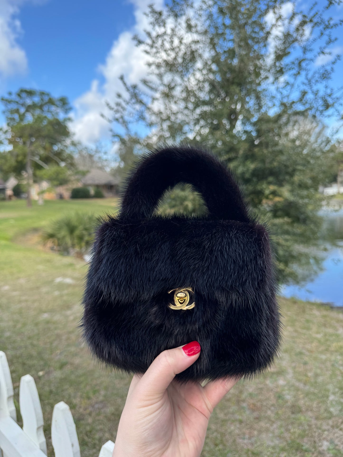 Chanel RARE 100% Mink Child Kelly Flap Bag