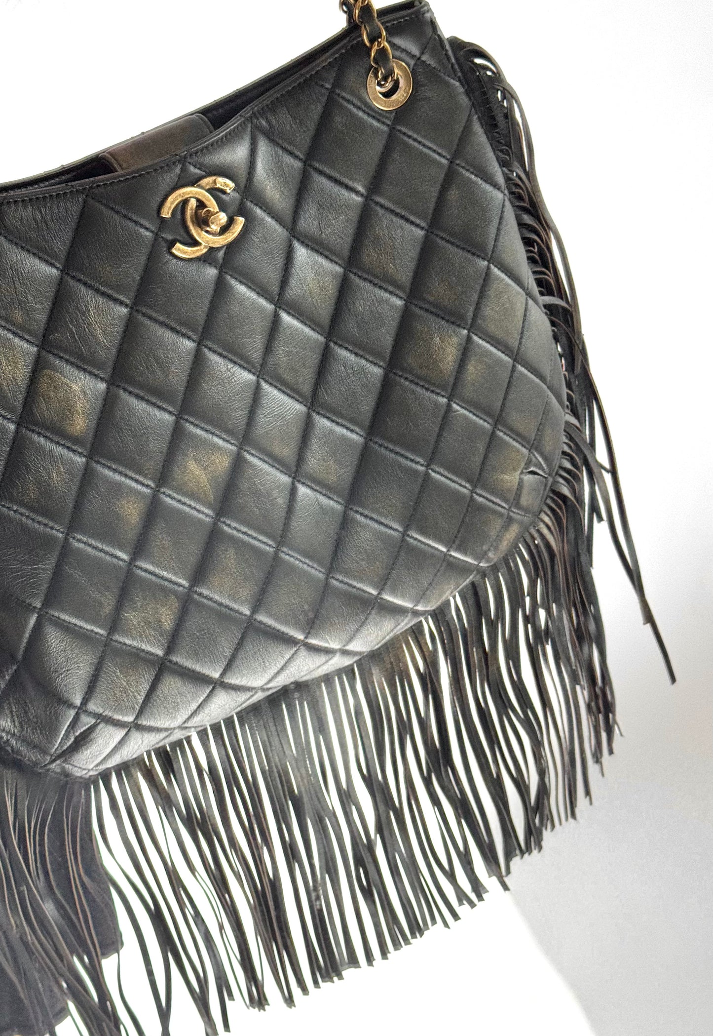 2014 Brown Paris Dallas Runway Fringe Bag