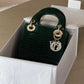 Lady Dior Emerald Crocodile Mini Top Handle