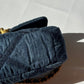 Chanel Small Navy Quilted Denim 19 Flap Bag