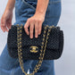 Chanel 18C Black Ancient Greece Raffia Crochet Flap Bag
