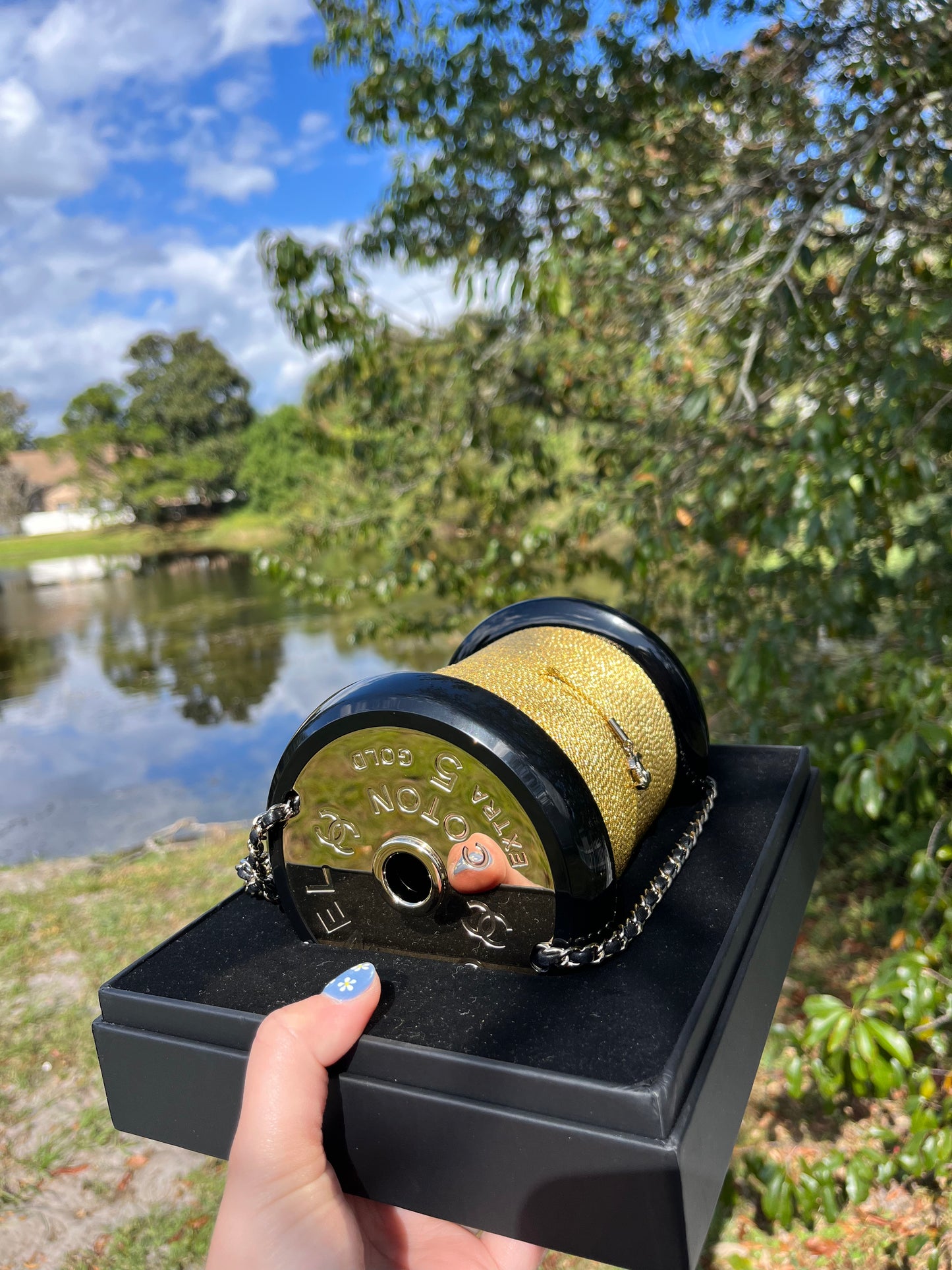 Chanel Collectors Plexiglass Spool Minaudière