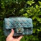 Chanel 19A Blue Egypt Tweed Mini Flap