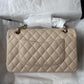 Chanel 23P Ecru Medium Caviar Double Flap Bag