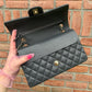 Chanel 21B Dark Grey Medium Caviar Classic Flap Bag