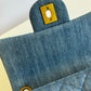 Chanel Denim Quilted Mini Pearl Crush Crossbody Bag