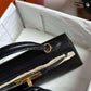 Hermes Mini Sellier Black Lizard Kelly 20