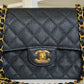 Chanel 6 Series Black Small Vintage Caviar Classic Flap Bag