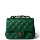 Chanel 18S Emerald Green Mini Square Caviar Flap Bag