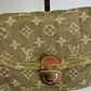 Louis Vuitton Green Monogram Denim Mini Pleaty + Coin Pouch