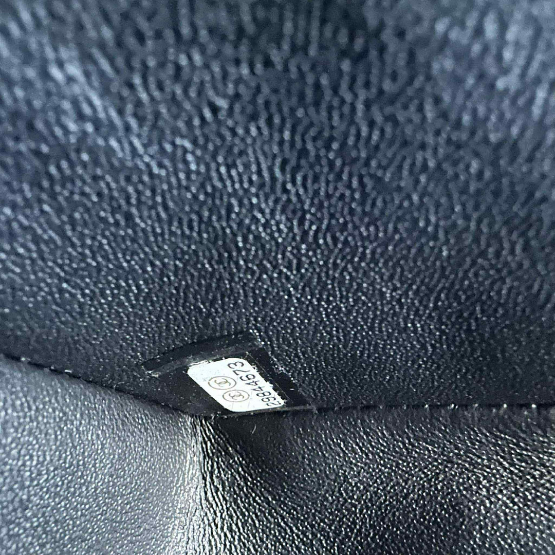 Chanel SO BLACK Small Crumpled Calfskin Double Flap Bag