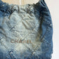Chanel 23P Small Denim 22 Drawstring Bag