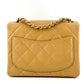 Chanel Dark Beige Vintage Mini Caviar Square Flap Bag