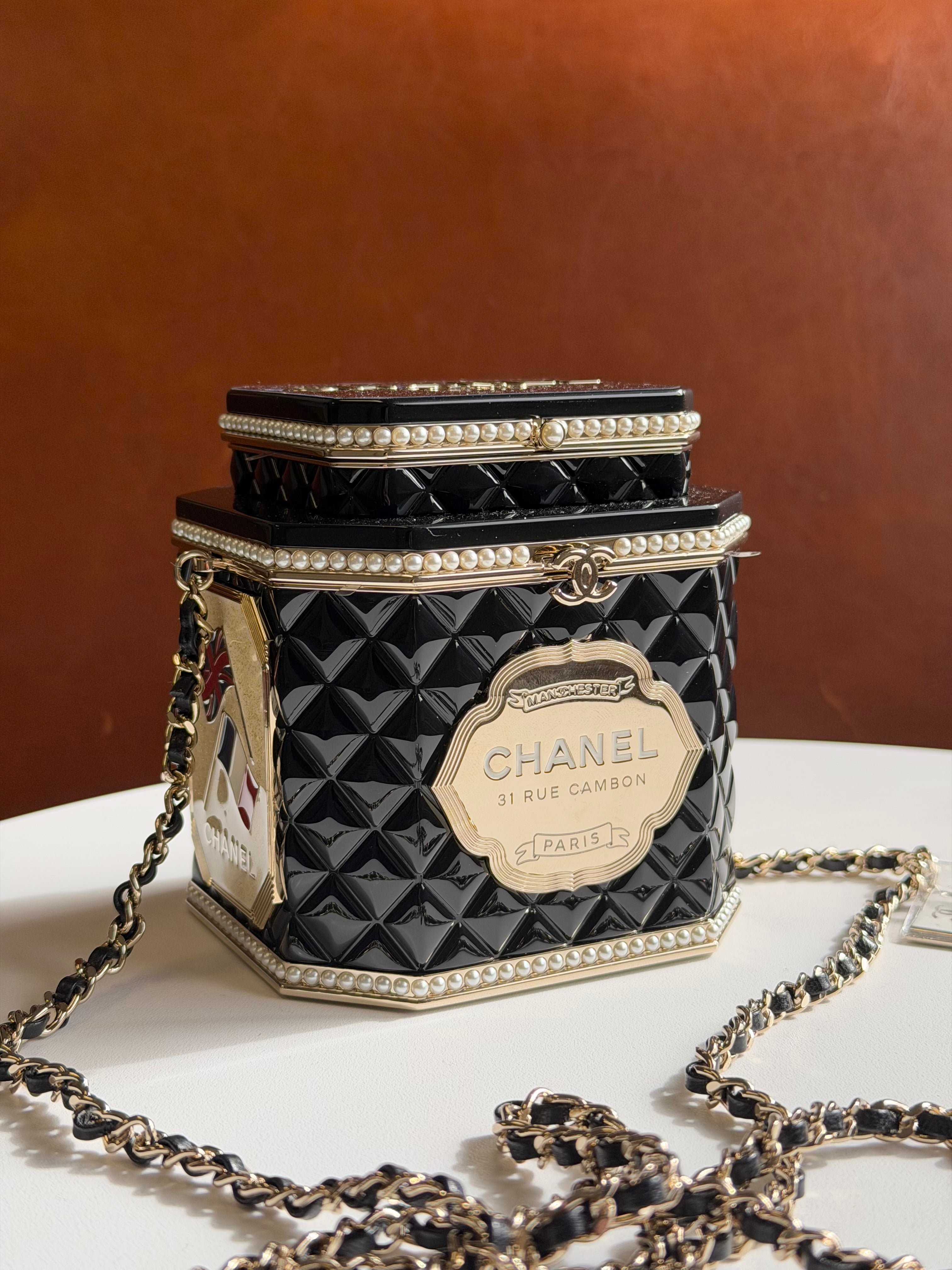 Chanel 2024 Paris Manchester Tea Box Minaudière – Its A Luv Story