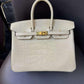 Hermes Matte Crocodile Vanille Birkin 25 GHW