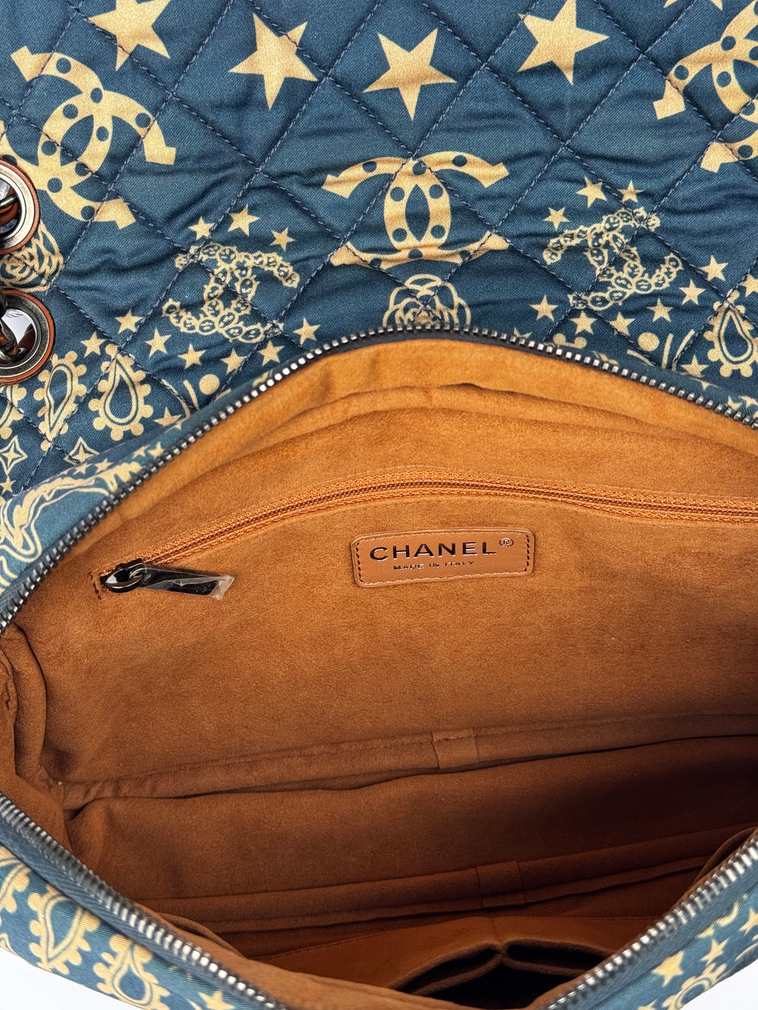 Chanel 2014 Paris Dallas Medium Teal Bandana Flap Bag