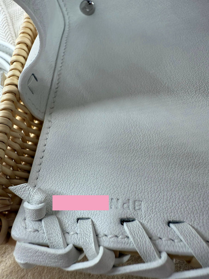 Hermès Mini Kelly Picnic Wicker New White Palladium Hardware 2023