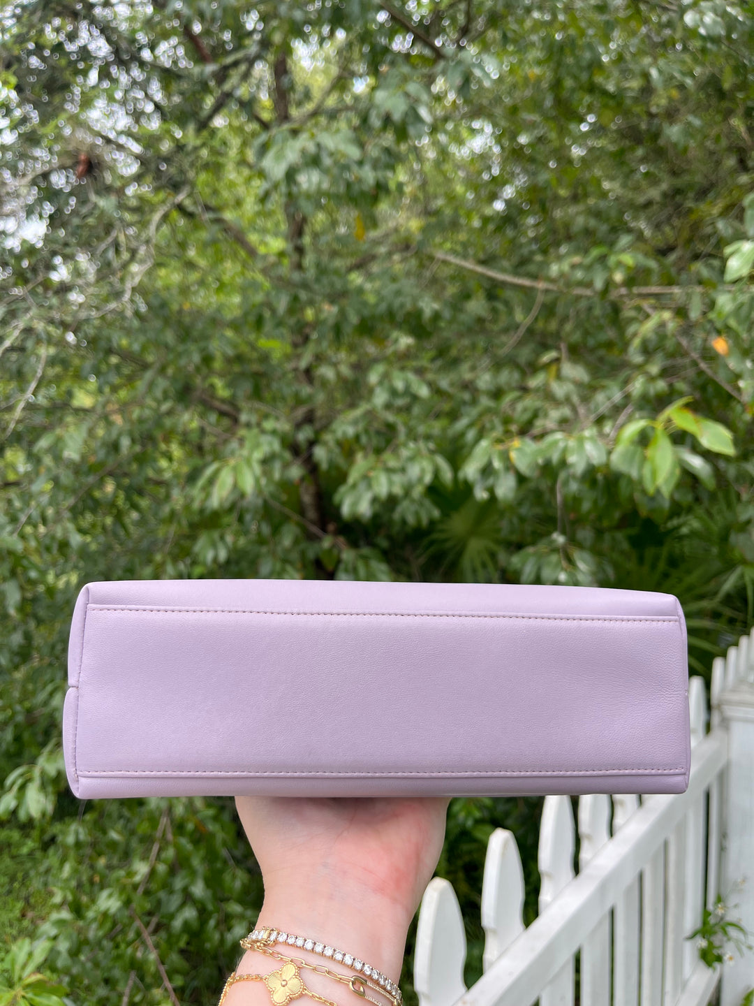 Chanel Vintage Medium Lilac  Lambskin Kelly Top Handle