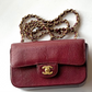 Chanel Burgundy Lizard Mini Rectangular Flap Bag