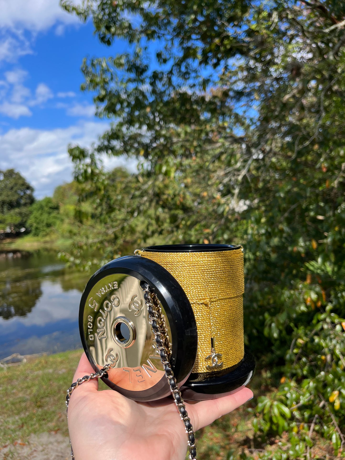 Chanel Collectors Plexiglass Spool Minaudière