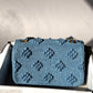 Chanel 24P Blue Braided Raffia Mini Flap Bag