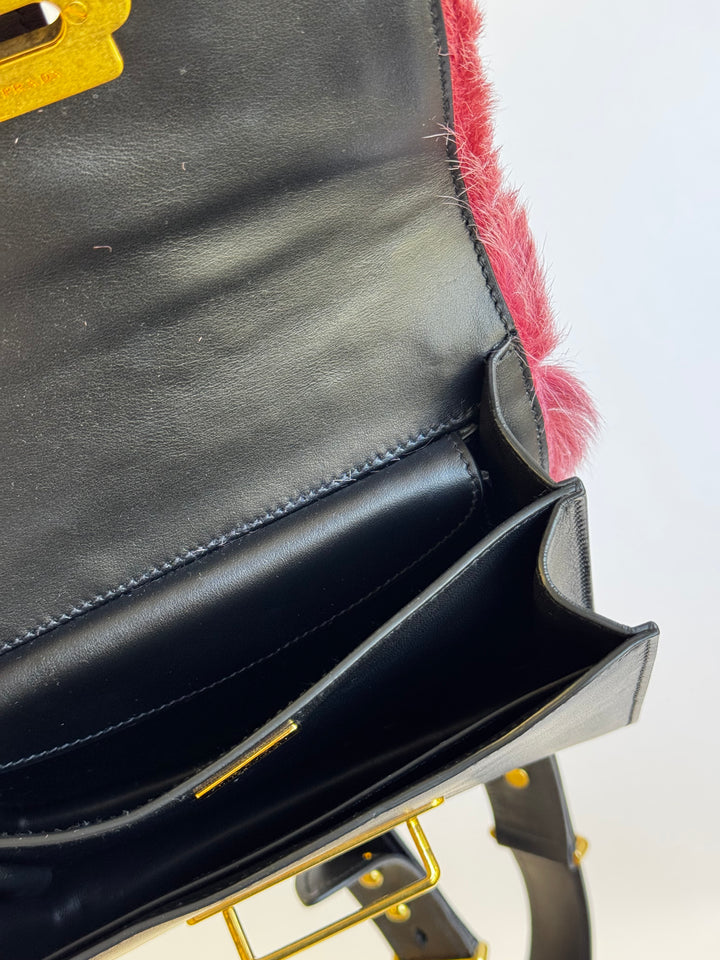 Prada Calf Hair Pink Cahier Crossbody Bag