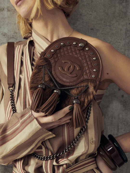 Chanel 2013 Paris-Edinburgh Quilted Pony Hair Crossbody Bag