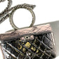 Chanel Metallic Calfskin Mini Ring Handle Flap Bag