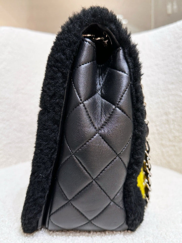 Chanel Supermarket Comic Maxi Shearling Flap Bag