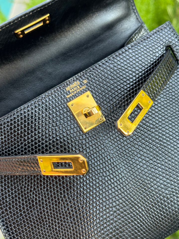 Hermes Vintage Lizard Kelly Sellier 20