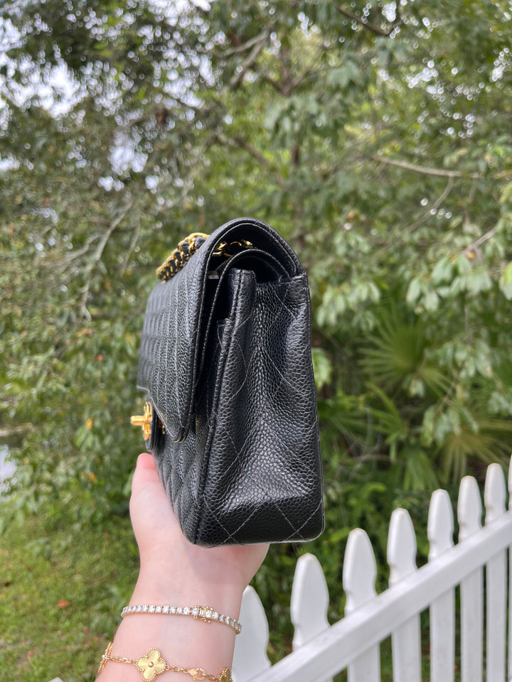Chanel Medium Vintage Black Classic Caviar Flap Bag