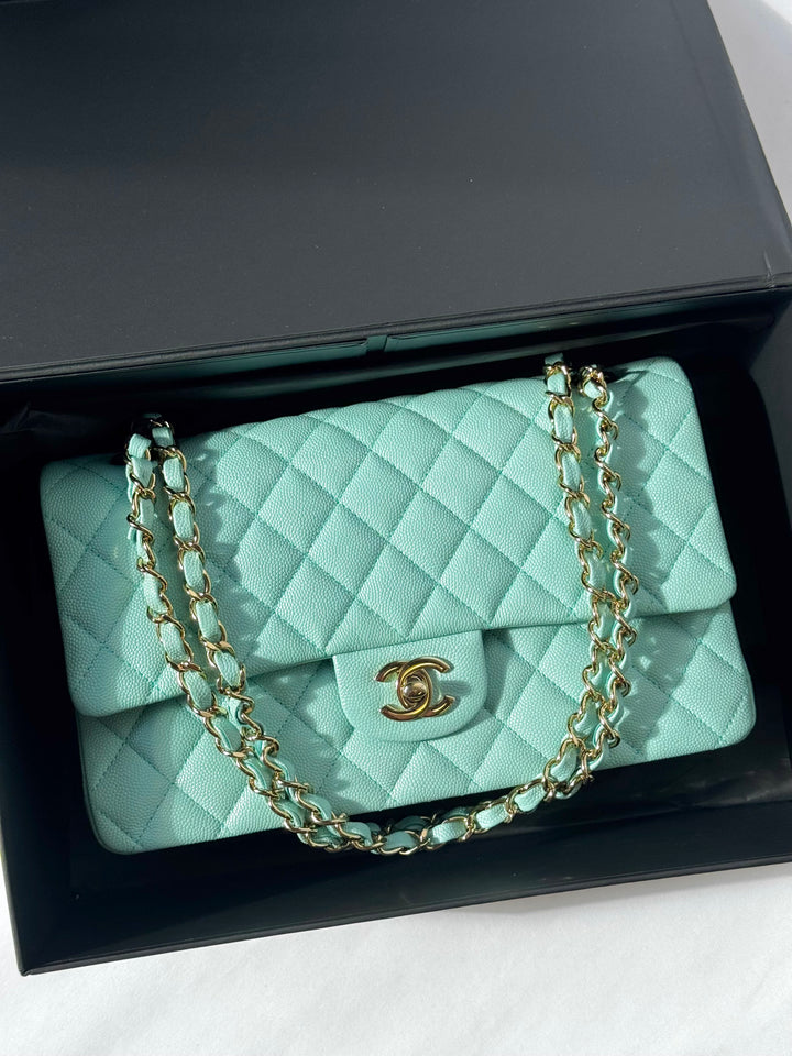 Chanel 19C Tiffany Medium Caviar Double Flap Bag