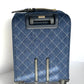 Chanel 20C Blue Quilted Denim & Leather Trolly