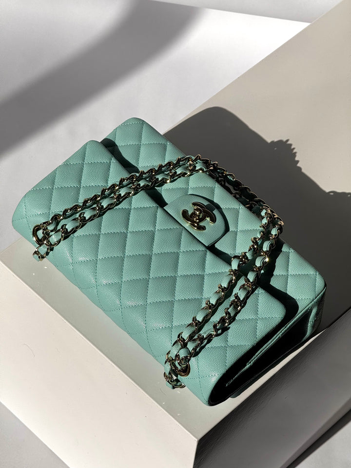 Chanel 19C Tiffany Medium Caviar Double Flap Bag