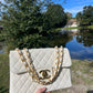 Chanel 1994 Vintage White Caviar Flap Bag 24K GHW