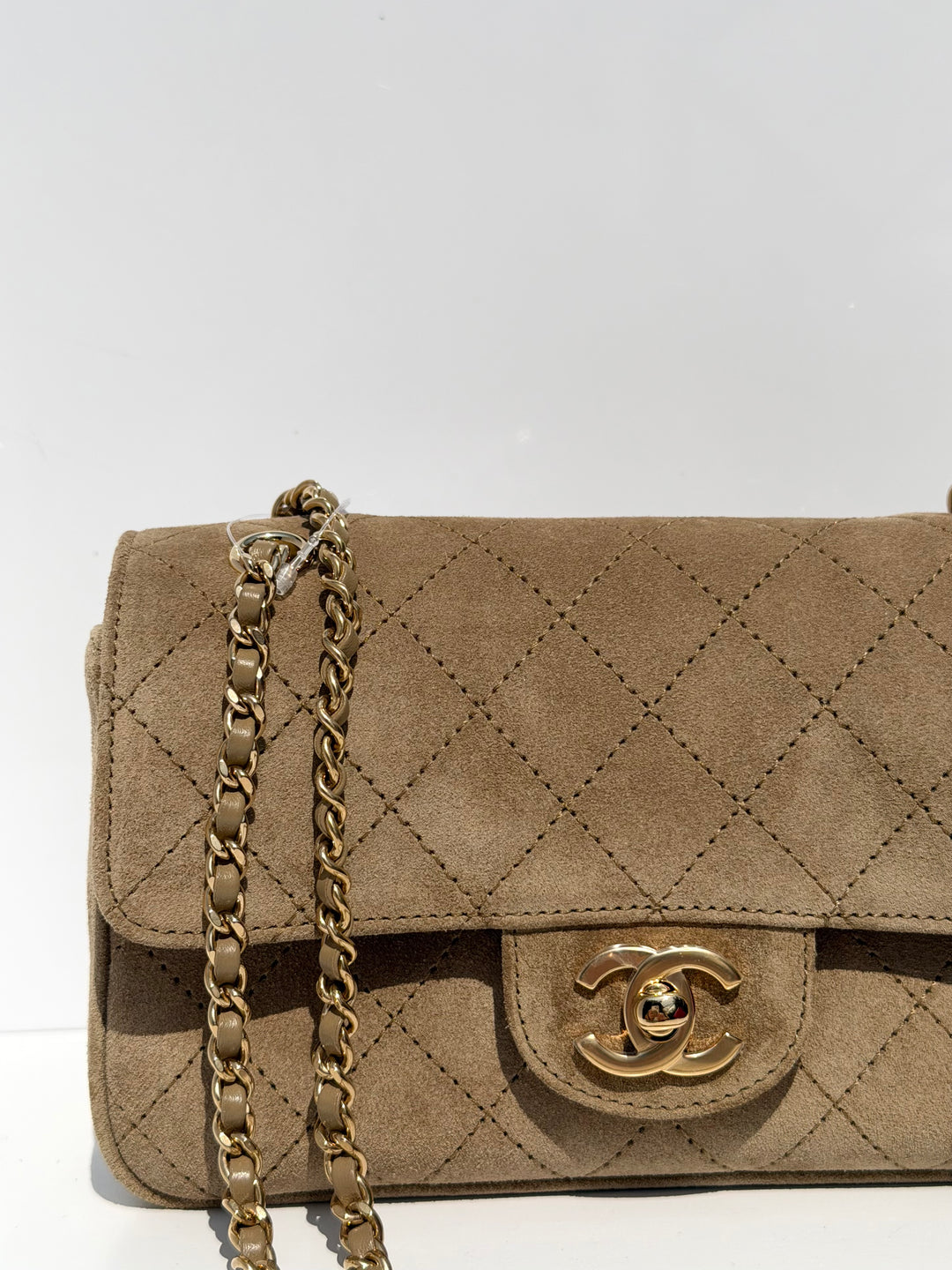 Chanel Mini Flap Souplissimo Suede Calfskin Dark Beige Gold Hardware 2026