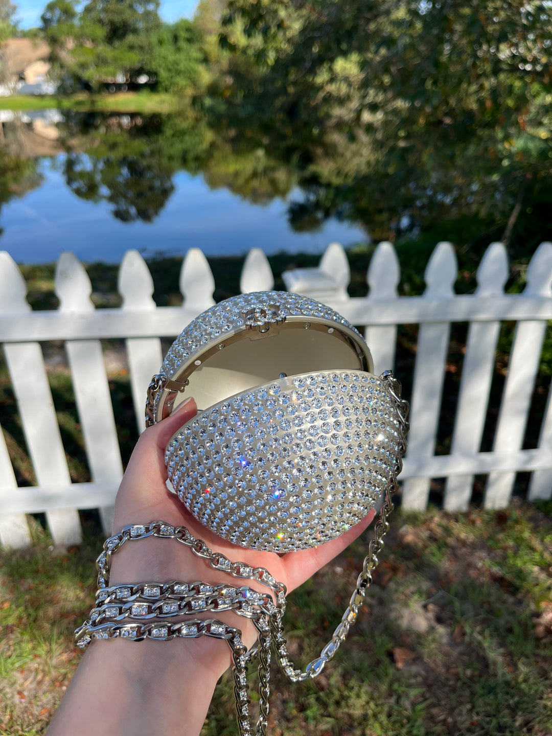 Chanel Rare Runway 2018 Crystals Minaudières Clutch Crossbody Bag